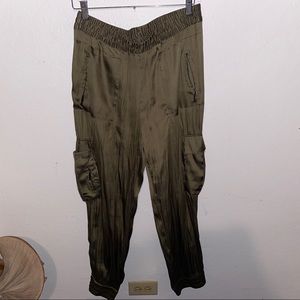 Used Zara Satin Cargo Pants Jogger style